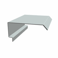 Gable Trim Metal Sheet Colorbond Girth 457 mm. In Light Grey AZ150