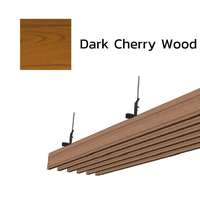 Aluminum Baffle Ceiling Metalworks Dark Cherry Wood