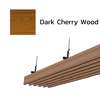 Aluminum Baffle Ceiling Metalworks Dark Cherry Wood Height 100 mm