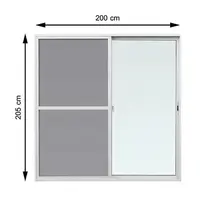 ประตูบานเลื่อน อะลูมิเนียม S-S มุ้ง WINDOW ASIA F10 200X205 ซม.สีขาว