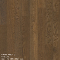 พื้นไม้เอ็นจิเนียร์ Solid Compound Wood เปอร์โก้ กันฝุ่น กันชื้น หนา 13 มม. สี Pecan Oak