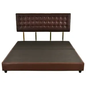 BEDFRAMES MUNICH 6FT D-BROWN ME LIVING-1