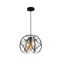 CHANDELIER CS 6858-1 NEO MT/GS BK/AMB 1L