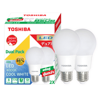 TOSHIBA A60 E27 8W Cool White LED Bulb, Pear Shape