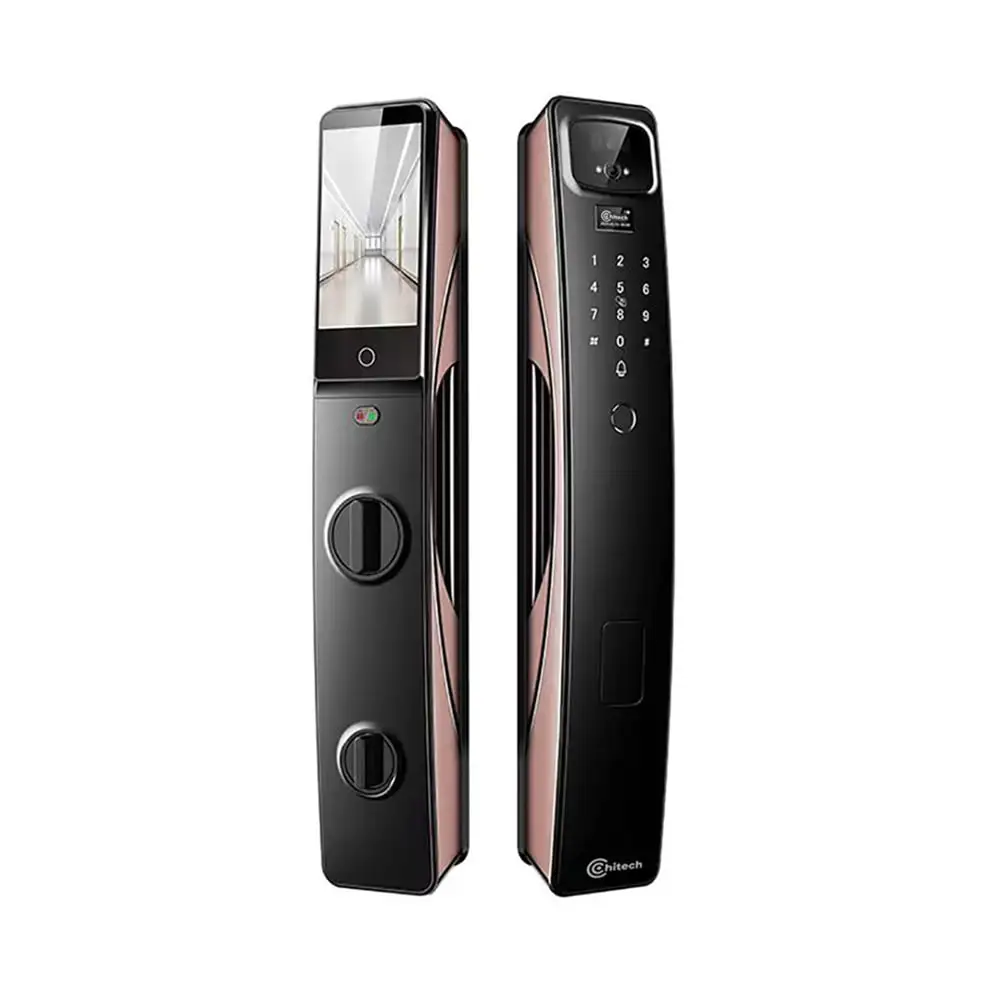 กลอนดิจิตอล C.HITECH CM1 สีโรสโกลด์-1