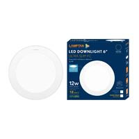 ดาวน์ไลท์ LED LAMPTAN ULTRA SLIM PC 12 วัตต์ WARMWHITE 6 นิ้ว สีขาว กลม