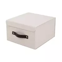 กล่องฝาเปิดผ้า S HOME STACKO 25x27x15.5 ซม. สีครีม