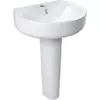 American Standard CONCEPT SPHERE TF-0552/0742-WT-0 pedestal washbasin.