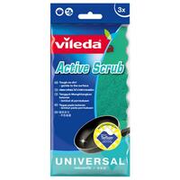 ฟองน้ำล้างภาชนะ VILEDA ACTIVE SCRUB 12x3x27ซม. แพ็ก3