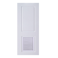 ประตูบานเปิด UPVC Unix ขาวเรียบ ช่องฟัก UP-2 เจาะเกล็ด 1/2 สำหรับภายใน