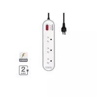 Power strip, 3 sockets, 1 switch, model AP3146, size 2 meters, gray