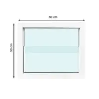 หน้าต่างกระจกซ้อน อะลูมิเนียม AZLE 60x50 ซม. สีขาว