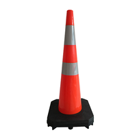 กรวยจราจร PVC รุ่น CC-PV91 ฐานสีดำ (ยกเลิกจำหน่าย)
