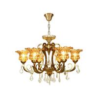 CHANDELIER CS MD1263-6CAR GS/MT WH/GD 6L