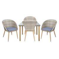 HOLLY DINING SET GY ST 4-SEAT PATIO