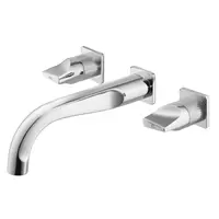 8-inch center-mounted washbasin mixer faucet COTTO CT2283C45#CRG, wall-mounted type (chrome-rose gold), Clisent model