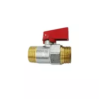 มินิบอลวาล์ว 1/2 นิ้ว (4 หุน) ICON (ผผ) รุ่น PZ2 ขนาด 1/2 นิ้ว สีแดง