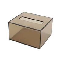 TISSUE BOX ACRYLIC KECH LIGHT BROWN