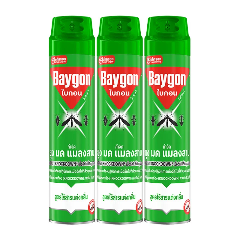 Baygon Insect Killer Spray Unscented 520 ml x 3-1