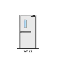 ประตูเหล็ก ทนไฟ LYNN WP22-FP (สีขาว PE-901351)