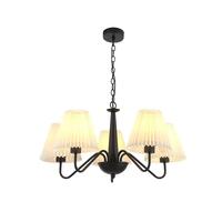 CHANDELIER CS H10340-5 CAR PL/MTWH/BK 5L