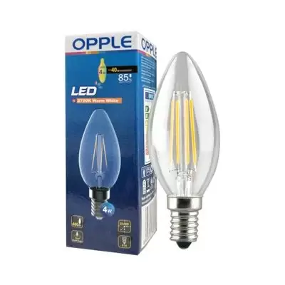 หลอดไฟ LED Filament Candle E14 4W Warm White รุ่น EC35E144WFILAWWCTTR-1