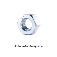 White Zinc Hexagon Nuts M3-0.5