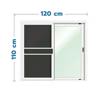 หน้าต่างบานเลื่อน อะลูมิเนียม S-S มุ้ง LYNN XPLUS 120x110 ซม. สีขาว