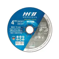 ใบเจียรสเตนเลสบาง HHW 4 นิ้ว 2.5X100 มม.