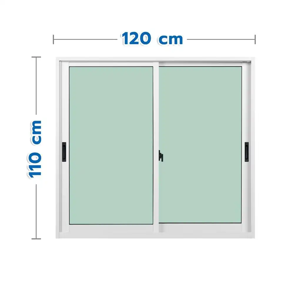 หน้าต่างบานเลื่อน อะลูมิเนียม S-S KPA ECO 120x110 ซม. สีขาว-1