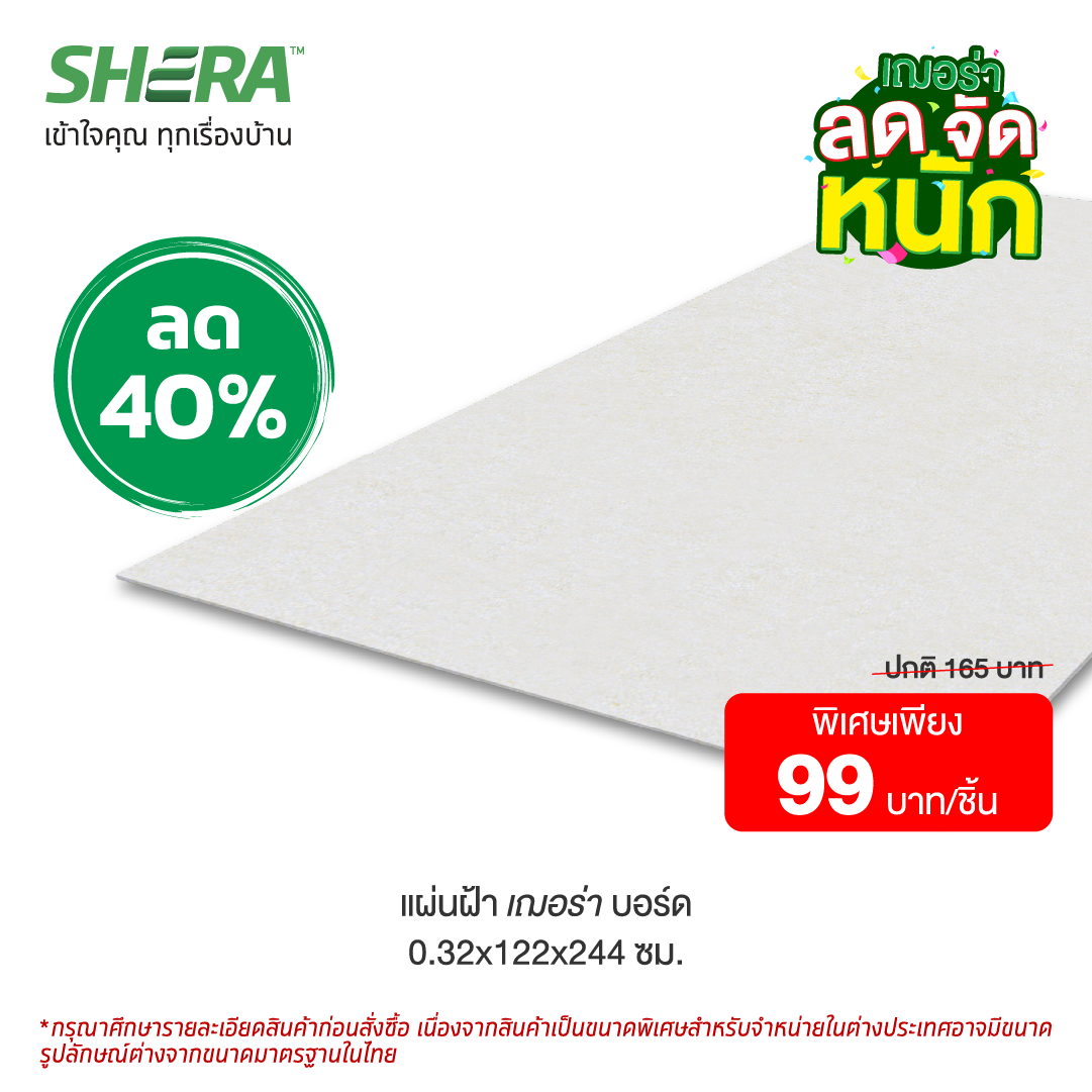 Shera Board Ceiling Panel 0.32x122x244 cm. (Clearance Sale)-1