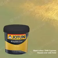 สีทาภายใน Jotun Majestic Design Prestige สี 7040 Cypress + Gold 