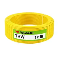 สายไฟ THW 16 ตร.มม. สีเหลือง YAZAKI