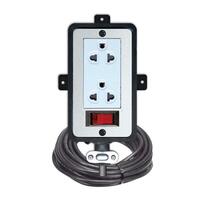 บล็อคยาง 2x4 พร้อมสาย VCT3x1.5 2ช่อง 1สวิตซ์ ELECTON 20 เมตร ดำ