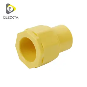 ข้อต่อเข้ากล่อง3/8 สีเหลือง Pack20 ELEK-1