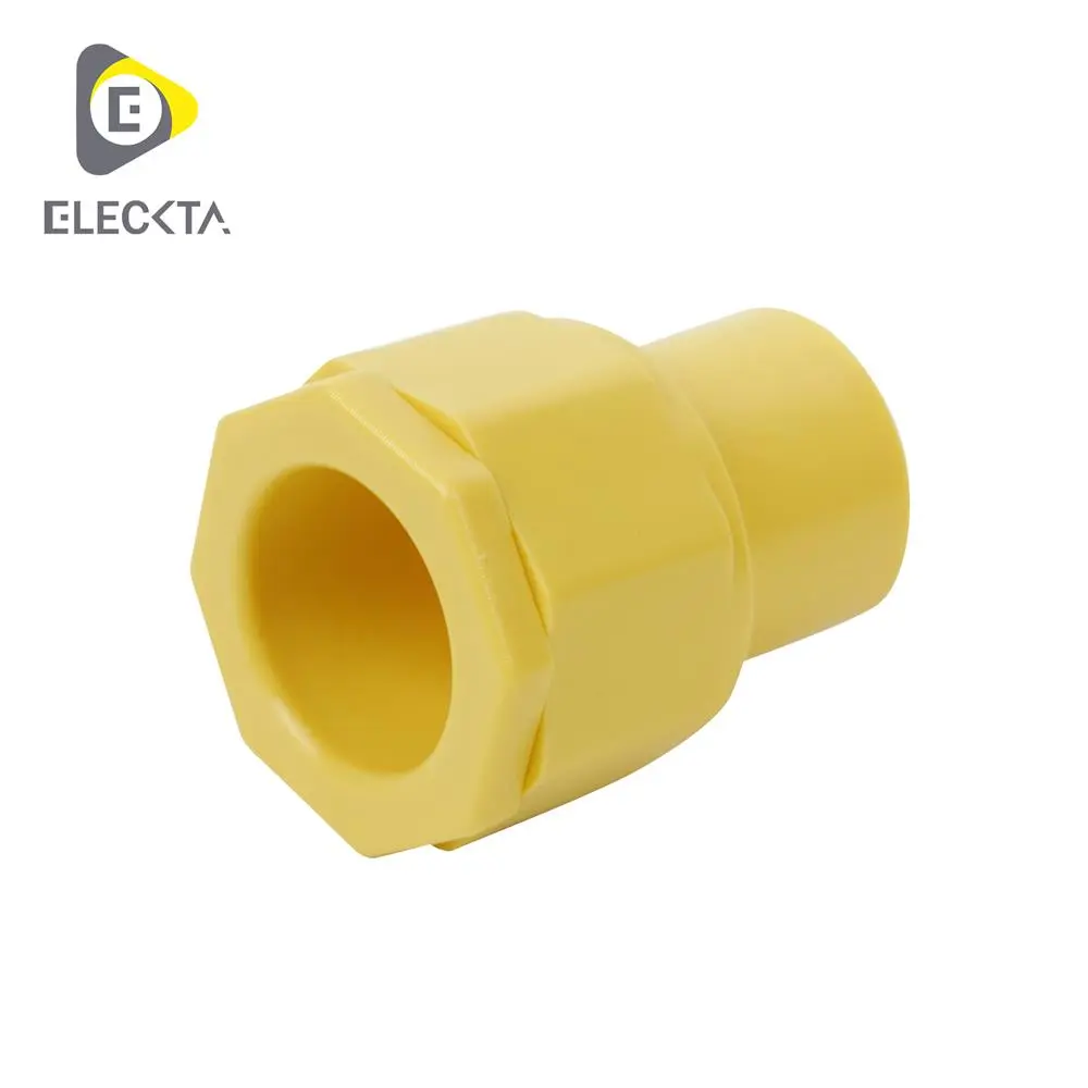 ข้อต่อเข้ากล่อง3/8 สีเหลือง Pack20 ELEK-1