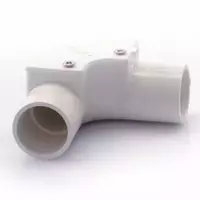 NPI Trachang PVC Electric Telecom White JIS Inspection Elbow 90 15 mm