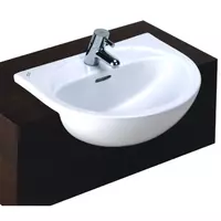 American Standard PARAMOUNT TF-0518-WT Semi-Recessed Countertop Washbasin