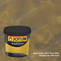 สีทาภายใน Jotun Majestic Design Prestige สี 4477 Deco Blue + Gold 