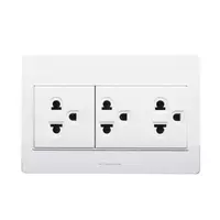 ชุดเต้ารับเดี่ยว 3 ขากลม 3 ช่อง รุ่น HACO M4N-E30 สีขาว